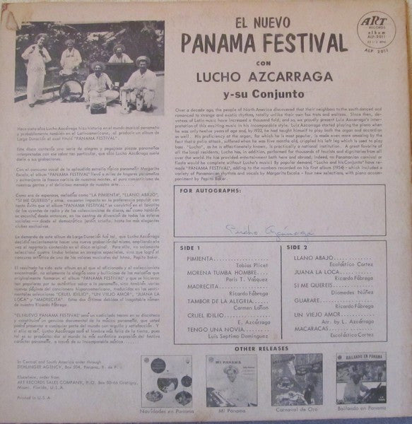 Lucho Azcarraga Y Su Conjunto Y Margarita Escala : El Nuevo Panama Festival (LP, Album)