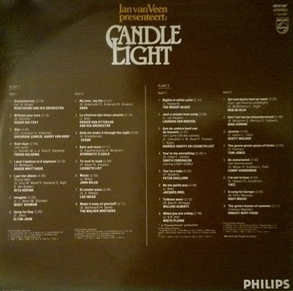 Various : Jan Van Veen Presenteert: Candlelight (2xLP, Comp)