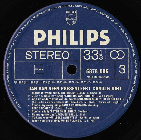 Various : Jan Van Veen Presenteert: Candlelight (2xLP, Comp)