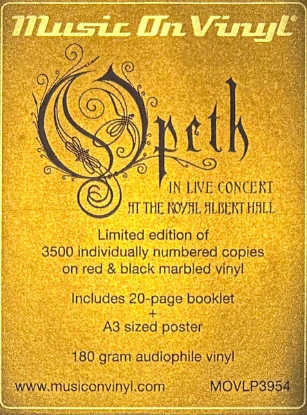 Opeth : In Live Concert At The Royal Albert Hall (LP,Reissue,Repress)