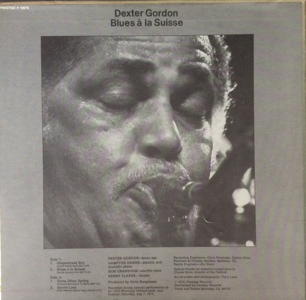 Dexter Gordon : Blues A La Suisse (LP)