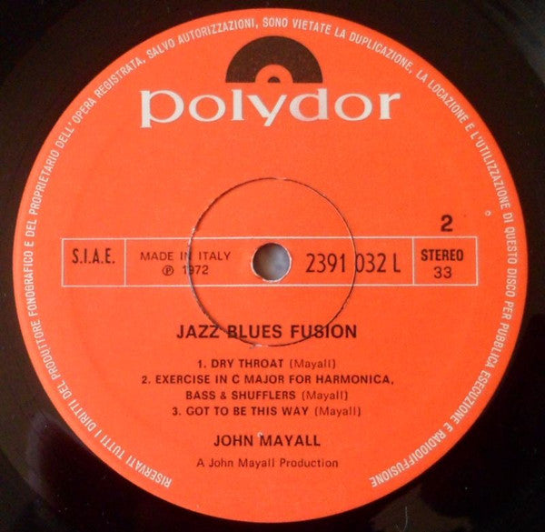 John Mayall : Jazz Blues Fusion (LP, Album, RP)