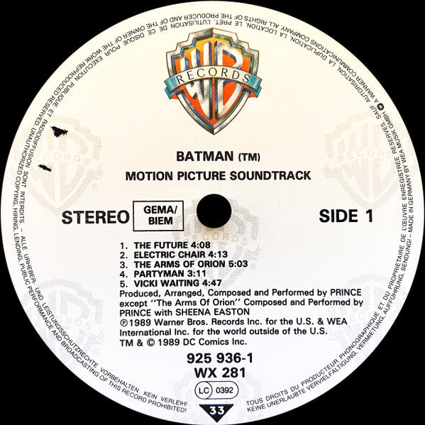 Prince : Batman™ (Motion Picture Soundtrack) (LP, Album)
