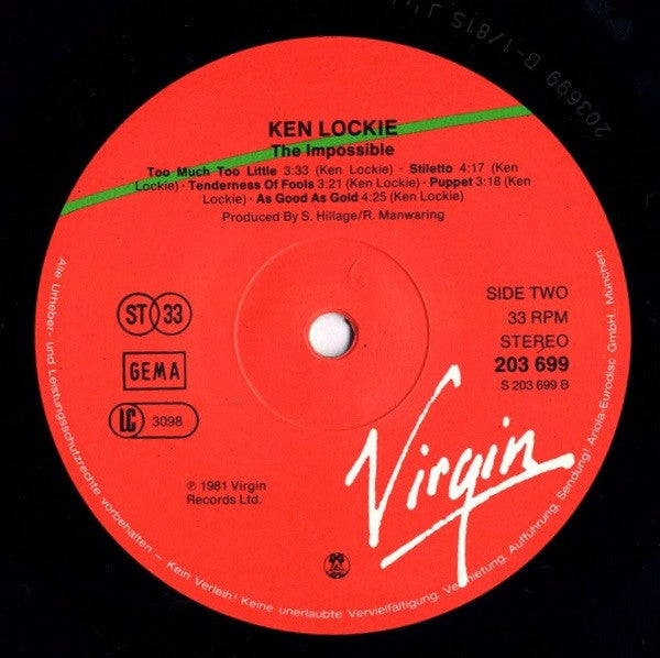 Ken Lockie : The Impossible (LP,Album)