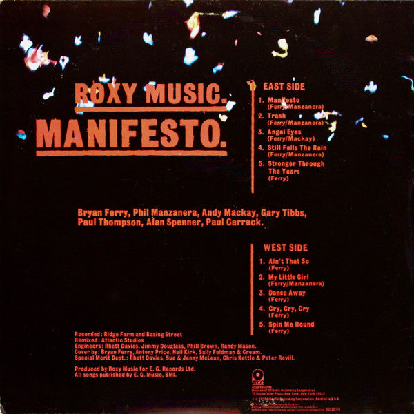 Roxy Music : Manifesto (LP,Album)