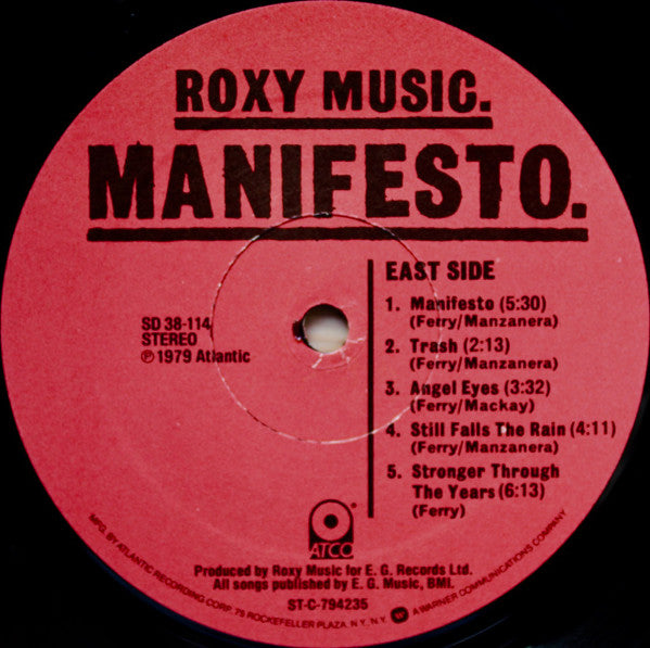 Roxy Music : Manifesto (LP,Album)