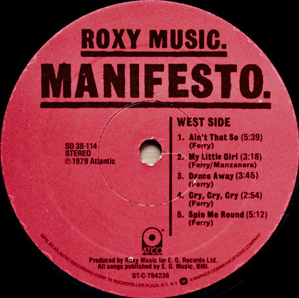Roxy Music : Manifesto (LP,Album)