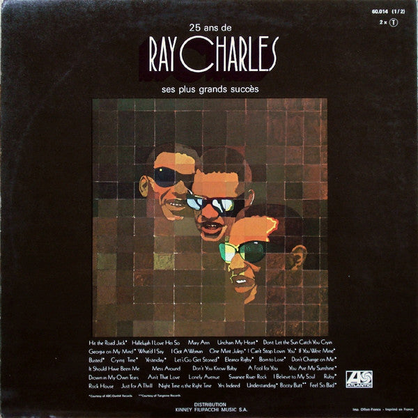 Ray Charles : 25 Ans De Ray Charles Ses Plus Grands Succès (2xLP, Comp, Gat)