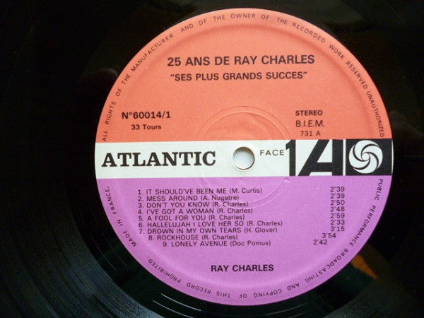 Ray Charles : 25 Ans De Ray Charles Ses Plus Grands Succès (2xLP, Comp, Gat)