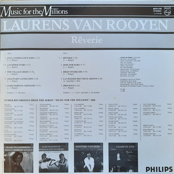 Laurens van Rooyen : Rêverie (LP, Album)