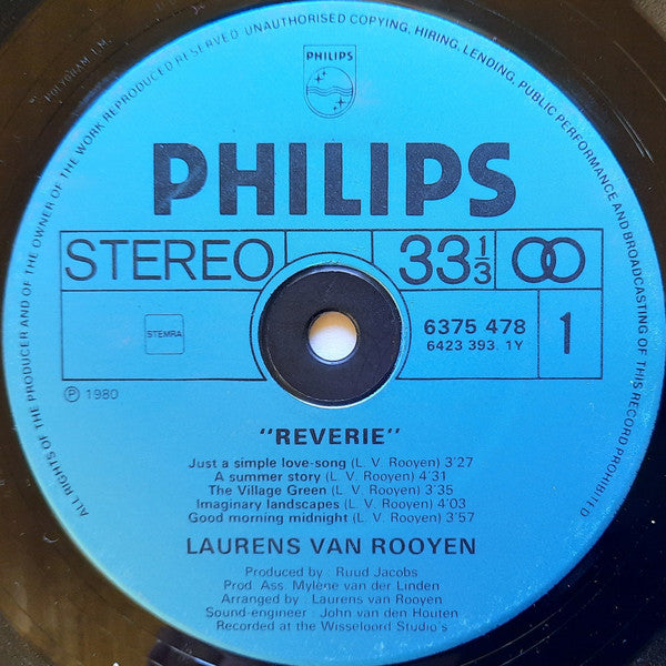 Laurens van Rooyen : Rêverie (LP, Album)