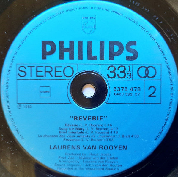 Laurens van Rooyen : Rêverie (LP, Album)