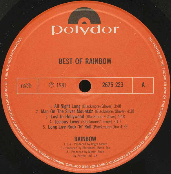Rainbow : The Best Of Rainbow (LP,Compilation)