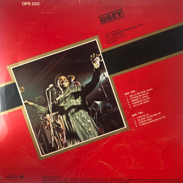 Ebenezer Obey And His Inter-Reformers Band* : Thank You (Ose) (LP, Album)