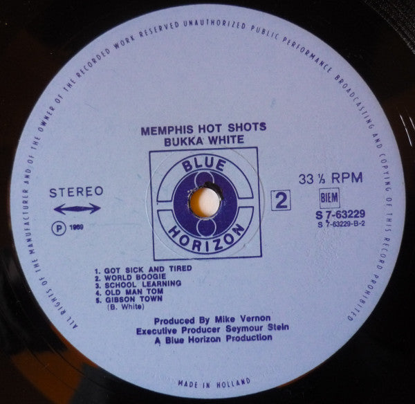Bukka White : Memphis Hot Shots (LP, Album)