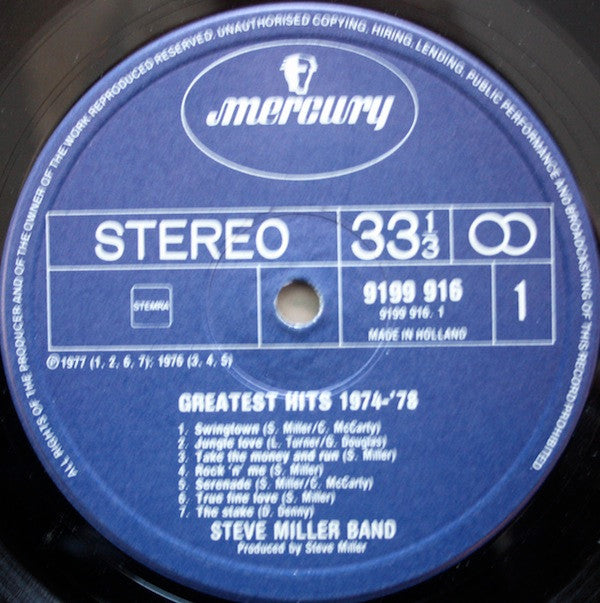 Steve Miller Band : Greatest Hits 1974-78 (LP, Comp)