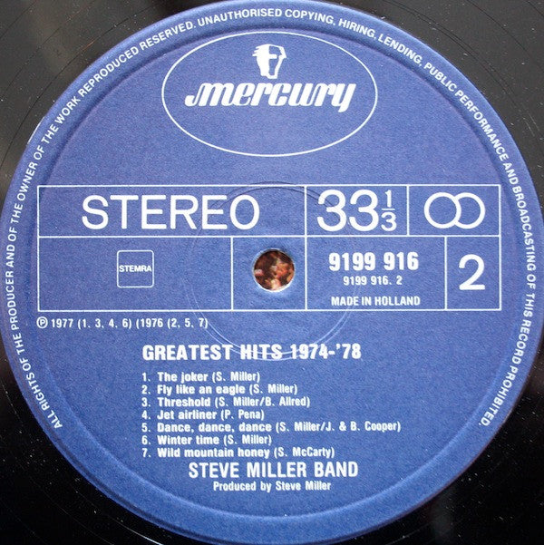 Steve Miller Band : Greatest Hits 1974-78 (LP, Comp)