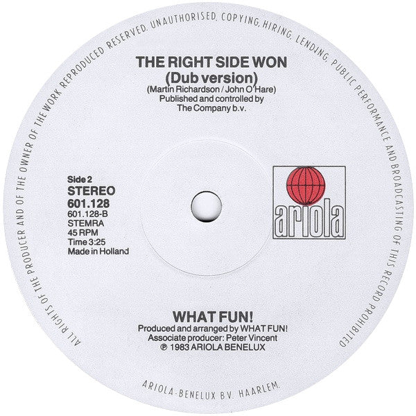 What Fun! : The Right Side Won (12")