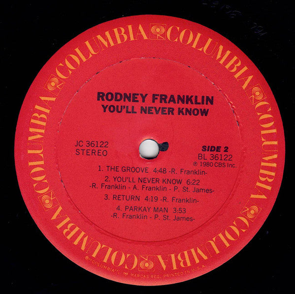 Rodney Franklin : You'll Never Know (LP, Album, Ter)