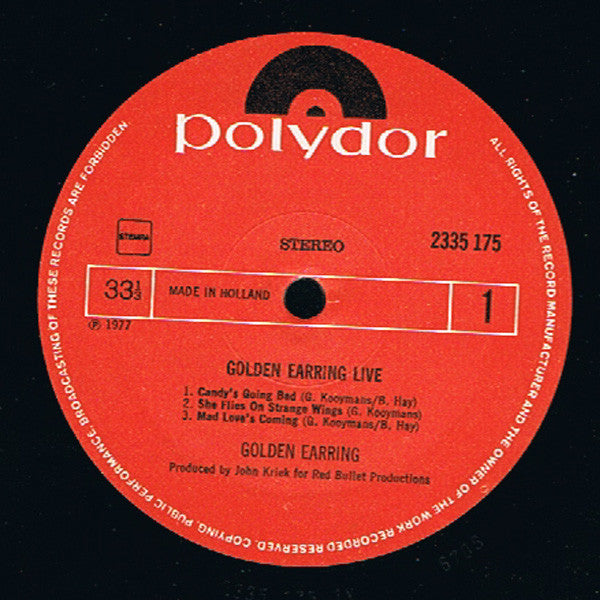 Golden Earring - Live (2xLP, Album, Gat) - De Platen Aap – Vinylwinkel in Brielle & online webshop voor muziekliefhebbers