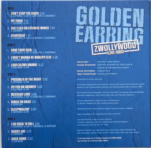 Golden Earring : Zwollywood (Live 1980) (2xLP, RSD, Ltd, Num, Blu)