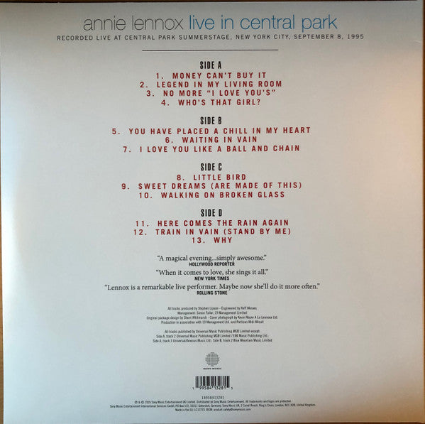Annie Lennox : Live In Central Park (LP,Album,Record Store Day)