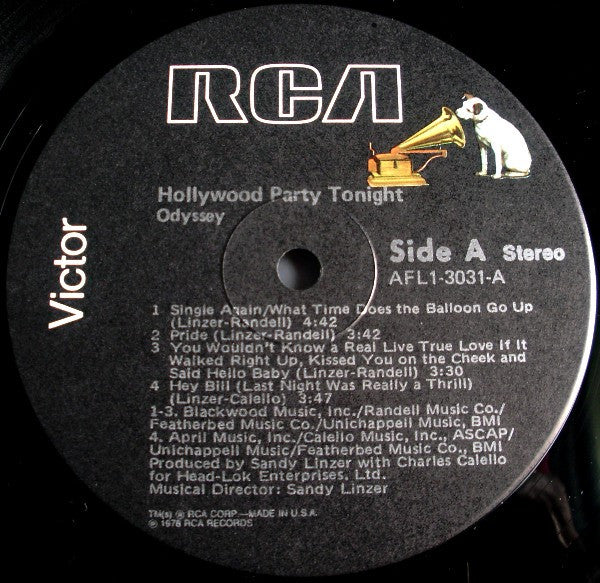 Odyssey (2) : Hollywood Party Tonight (LP,Album,Stereo)