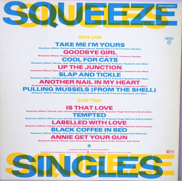 Squeeze (2) : Singles - 45's And Under (LP, Comp)