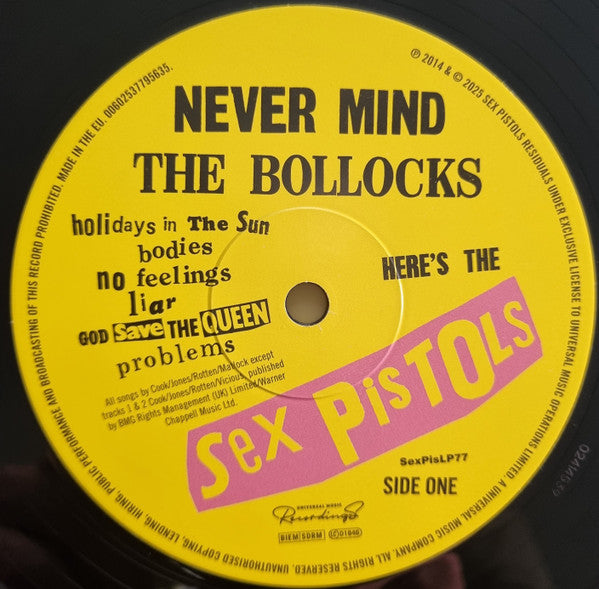 Sex Pistols : Never Mind The Bollocks Here's The Sex Pistols (LP, Album, RE)