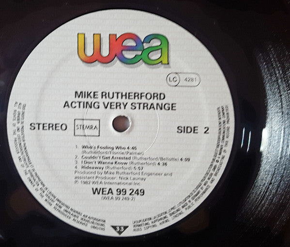 Mike Rutherford - Acting Very Strange (LP, Album) - De Platen Aap – Vinylwinkel in Brielle & online webshop voor muziekliefhebbers