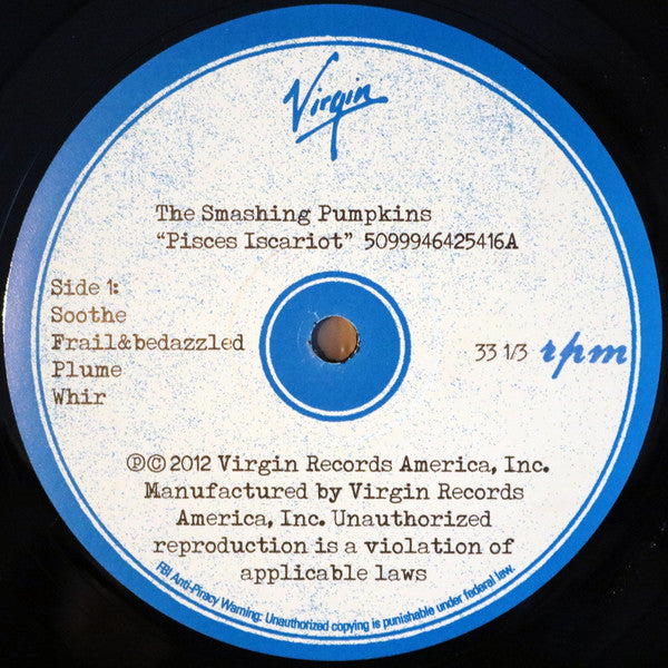 Smashing Pumpkins, The : Pisces Iscariot (LP,Reissue,Remastered,Compilation)