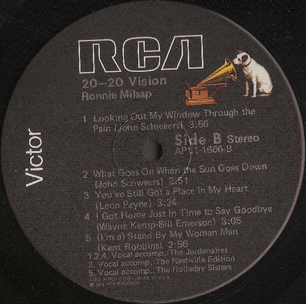 Ronnie Milsap : 20-20 Vision (LP, Album, Bla)