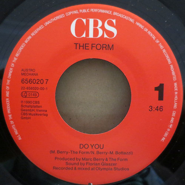 The Form - Do You (7") - De Platen Aap – Vinylwinkel in Brielle & online webshop voor muziekliefhebbers