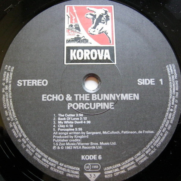 Echo & The Bunnymen : Porcupine (LP, Album)