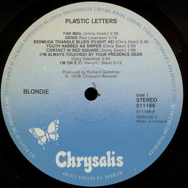 Blondie : Plastic Letters (LP, Album)
