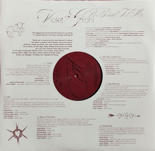 Violet Grohl : Be Sweet To Me (LP, Album, Blu)