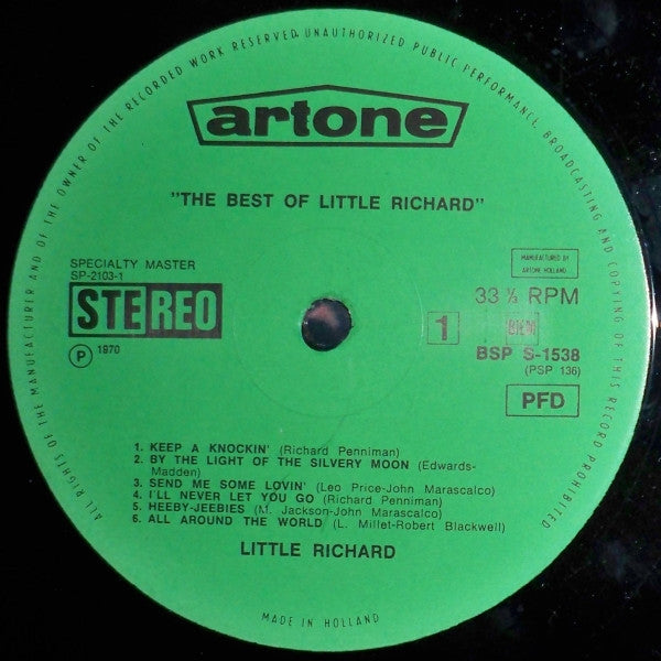 Little Richard : The Best Of Little Richard (LP, Album)