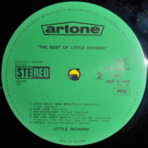 Little Richard : The Best Of Little Richard (LP, Album)