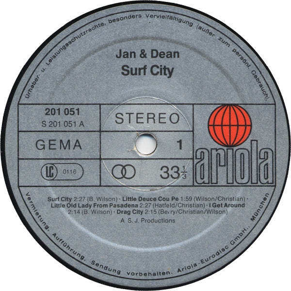 Jan & Dean : Surf City (LP, Album, Re-)