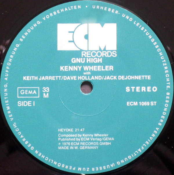 Kenny Wheeler : Gnu High (LP,Album)