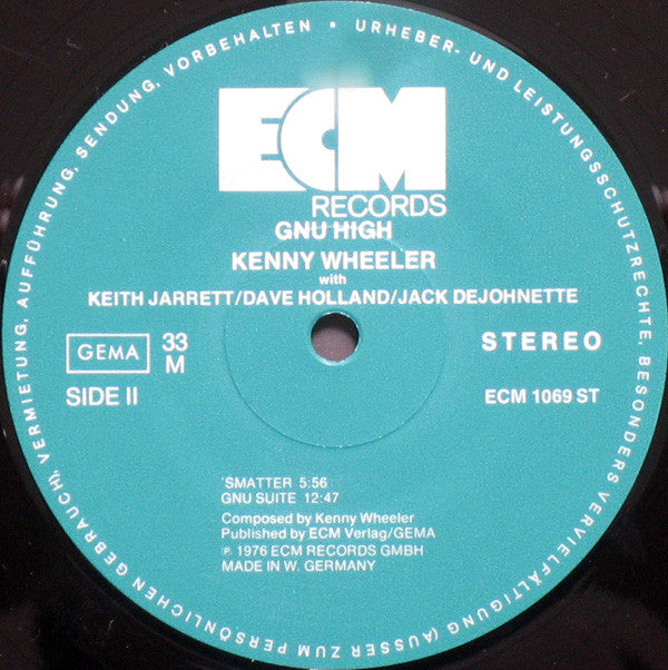 Kenny Wheeler : Gnu High (LP,Album)