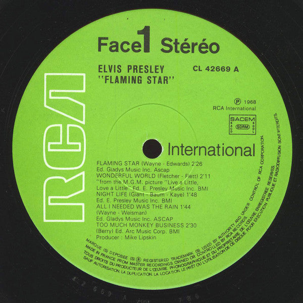 Elvis Presley : Elvis Sings Flaming Star (LP, Album, RE)