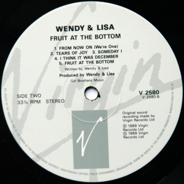 Wendy & Lisa : Fruit At The Bottom (LP, Album)
