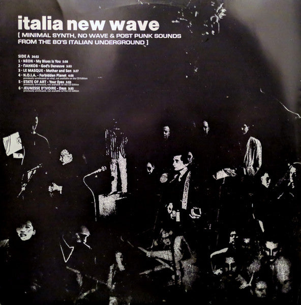 Various : Italia New Wave [Minimal Synth, No Wave & Post Punk Sounds From The 80's Italian Underground] (LP,Compilation,Stereo)