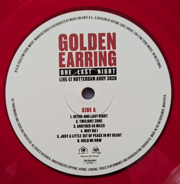 Golden Earring : One Last Night (Live At Rotterdam Ahoy 2026) (LP, Album, Ltd, Num, Red)