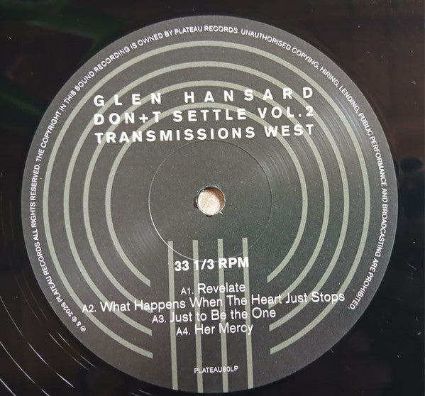 Glen Hansard : Don+t Settle Vol.2 Transmissions West (LP, Album)