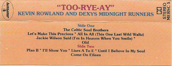Kevin Rowland And Dexys Midnight Runners : Too-Rye-Ay (Cass, Album)