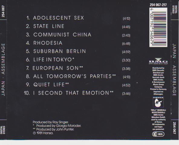 Japan : Assemblage (CD, Comp, No )