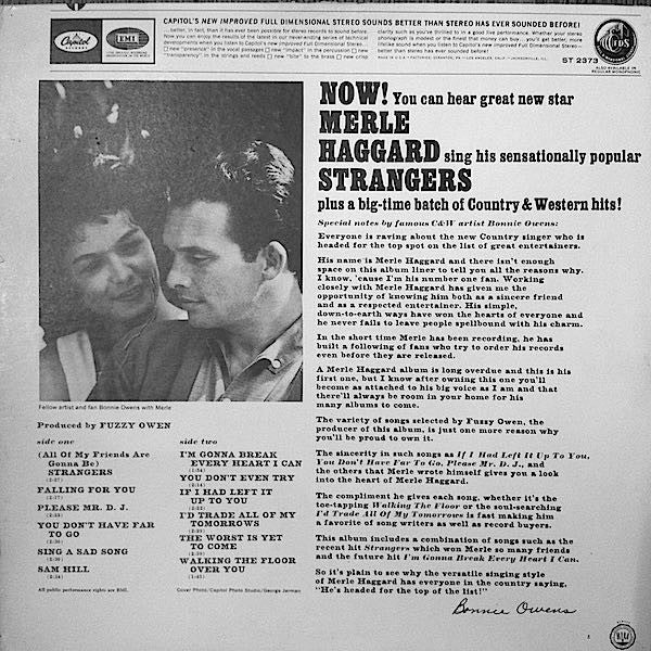 Merle Haggard : Strangers (LP, Album, Los)