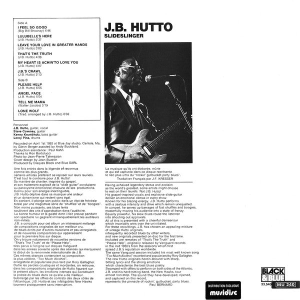 J.B. Hutto & The New Hawks : Slideslinger (LP, Album)